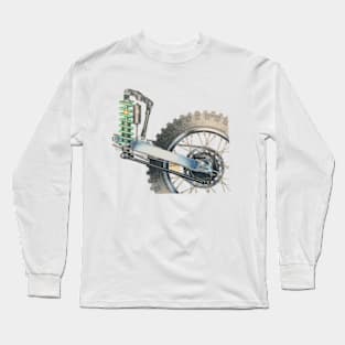 awesome mechanical motorbike wheel Long Sleeve T-Shirt